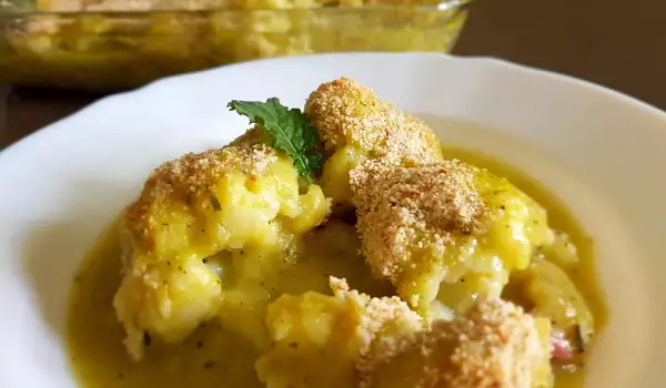 Lean Oven-Baked Cauliflower Dish with Cream of Zucchini