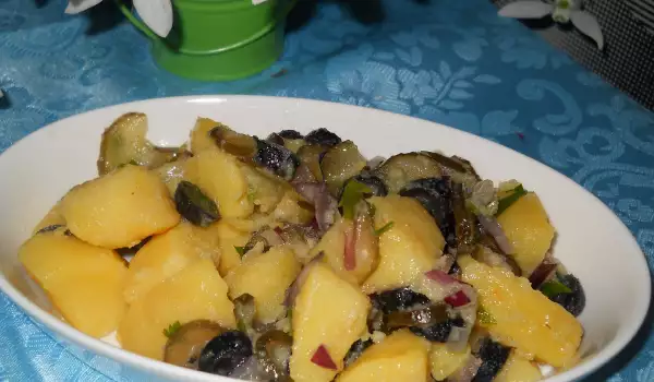 Potato Salad with Pickles and Olives
