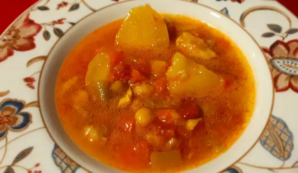 Potato Stew with Chickpeas and Chicken