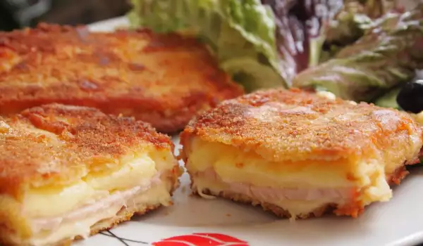 Fried Cheese with Ham