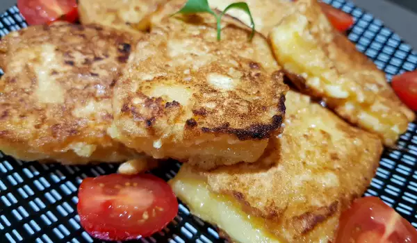 Breaded Cheese in a Pan