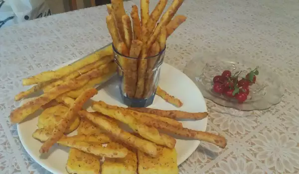 Grissini Breadsticks with Cheddar and Feta Cheese