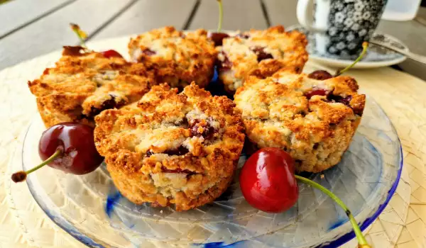 Coconut Flour Muffins with Cherries
