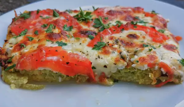Keto Margherita Pizza with Zucchini Base