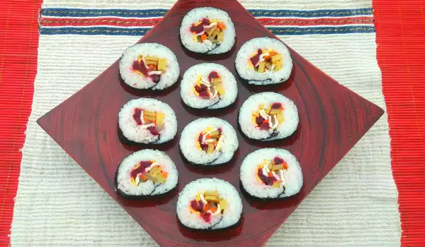 Kimbap with Roasted Vegetables