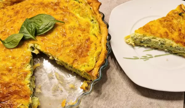 Spinach, Cheddar and Emmental Quiche