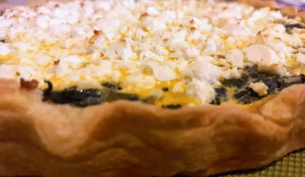 Spelt Quiche with Dock and Goat Cheese