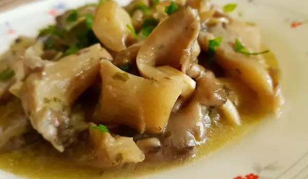 Oyster Mushrooms with Beer