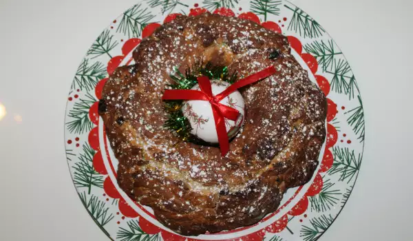Christmas Stollen with Dried Fruit and Almonds