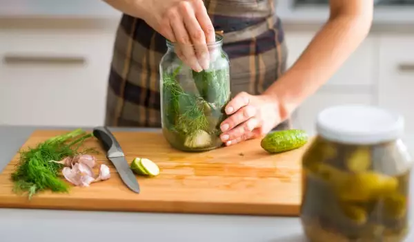 Pickles with black mustard seeds