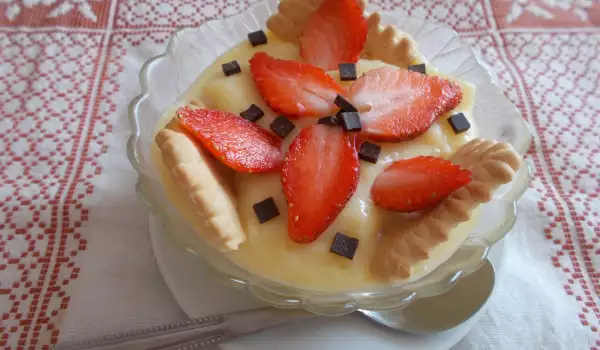 Dairy Dessert with Strawberries