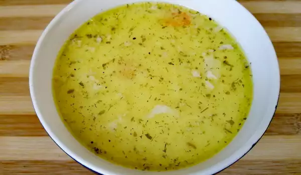 Celery and Cauliflower Cream Soup