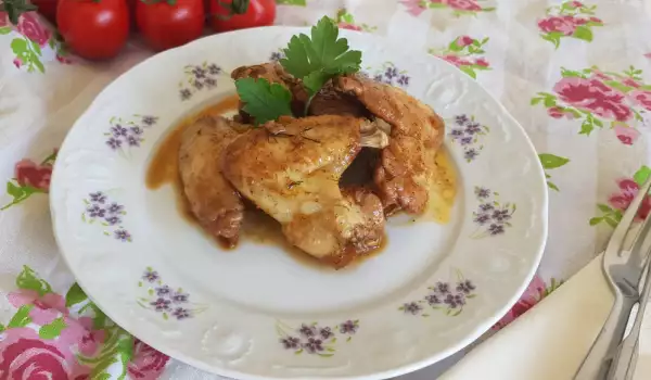Tasty Chicken Wings with Soy Sauce, Ketchup and Honey