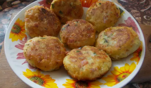 Potato Patties with Ham and Cheese
