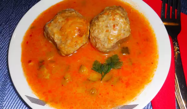 Village-Style Fried Meatball with Tomato Sauce