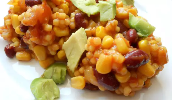 Moroccan Couscous with Vegetables and Avocado