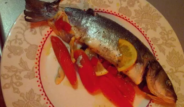 Oven Baked Sea Bass with Tomatoes