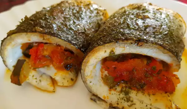 Sea Bass Rolls with Vegetable Filling