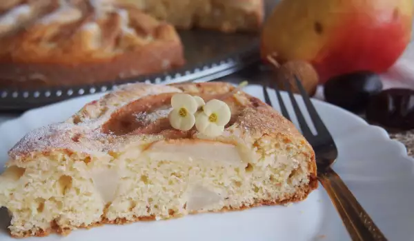 Easy Cake with Pears and Cream Cheese