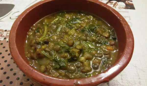 Lentils with Spinach