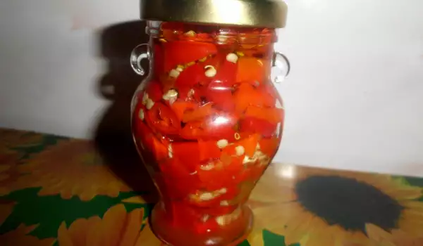 Hot Peppers in Olive Oil