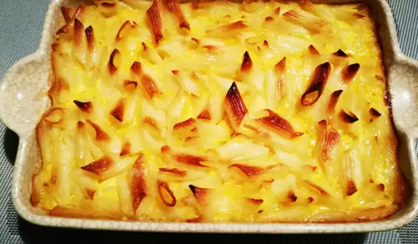 Sweet Oven-Baked Macaroni with Milk and Eggs