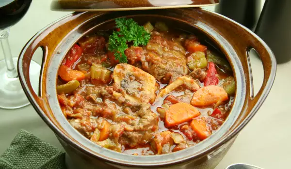 Stew with Pork and Okra