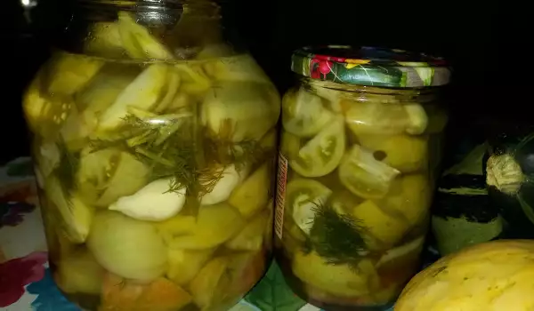 Marinated Canned Green Tomatoes