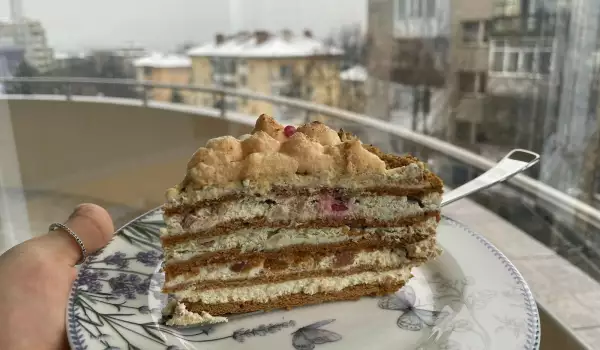 French Village-Style Medovik Cake