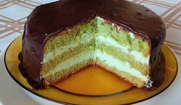 Mint Cake with Chocolate and Mascarpone