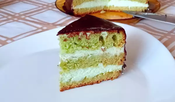Mint Cake with Chocolate and Mascarpone
