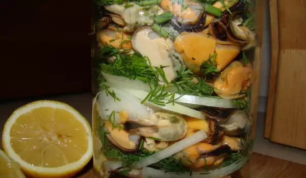 Mussels in Brine in a Jar