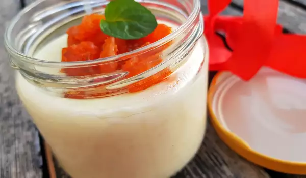 Rice Pudding with Caramelized Pumpkin in Jars