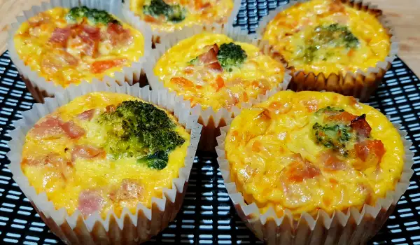 Mini Broccoli Pies in Muffin Molds