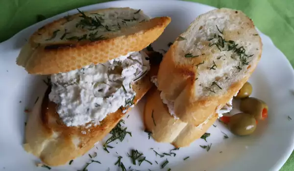 Mini Sandwiches with Olives and Cheeses
