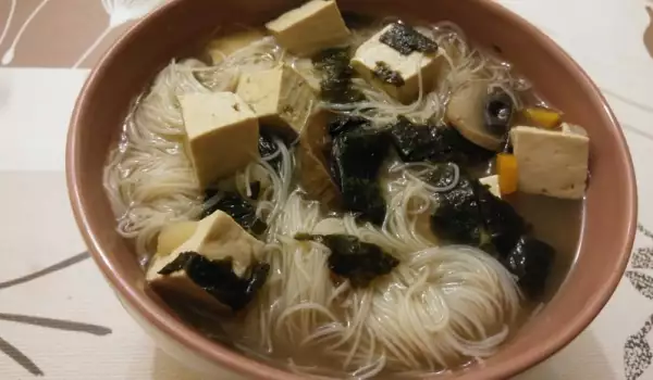 Miso Soup with Rice Noodles
