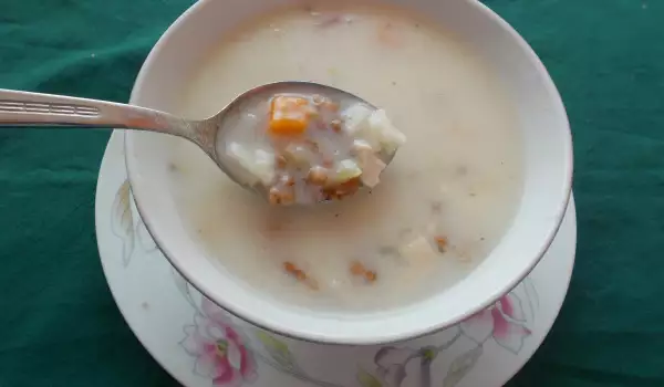 Dairy Chicken Soup with Buckwheat