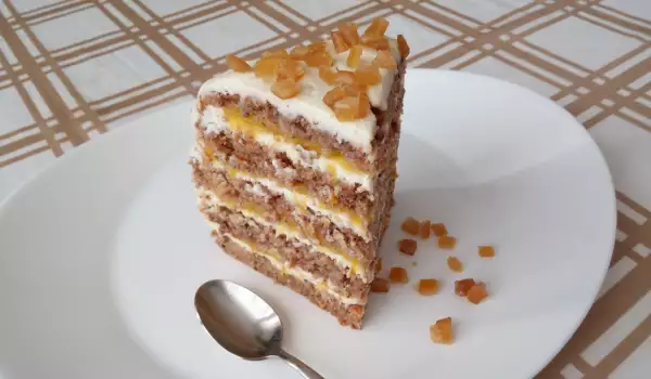 Carrot Cake with Walnuts and Oranges