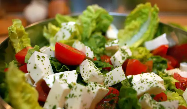 Summer Salad with Marinated Feta Cheese