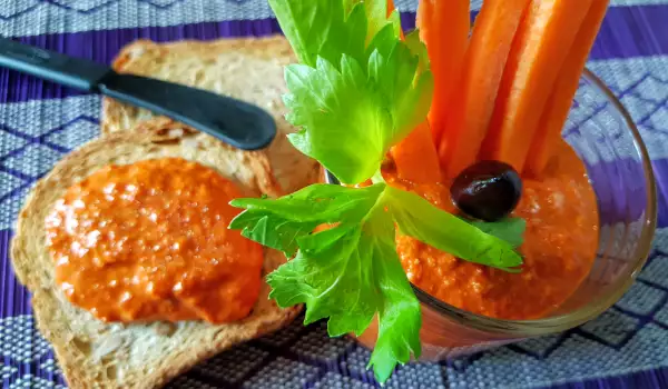 Muhammara - Arabic Spread with Roasted Peppers and Walnuts
