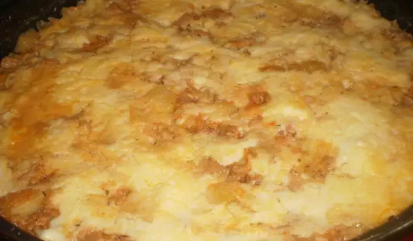 Potato, Minced Meat and Rice Moussaka