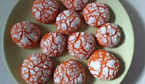 Red Velvet and Walnut Crinkle Cookies