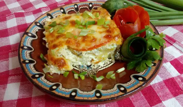 Gratin with Zucchini and Processed Cheese