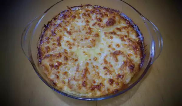 Gratin with Potatoes, Feta Cheese and Cheese