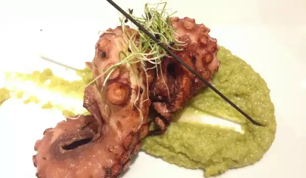 Grilled Octopus with Spinach Pesto