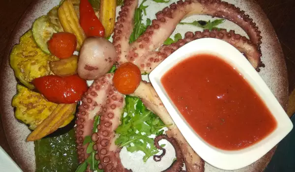 Grilled Octopus with Vegetable Sauce