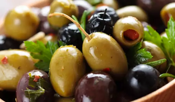 Green and Black Olives