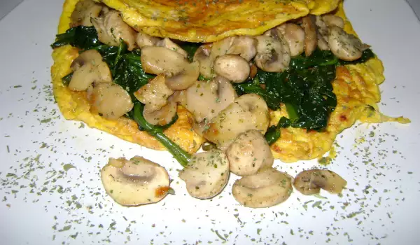 Mushroom and Spinach Omelette