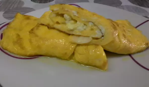 Omelette with White and Yellow Cheese