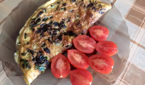 Spring Omelet with Wild Garlic